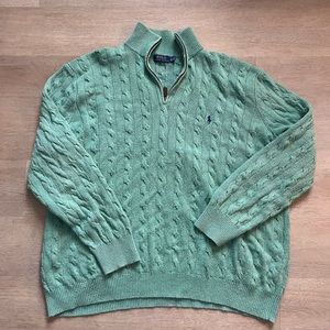 Vintage Sage Green Ralph Lauren Polo Pullover